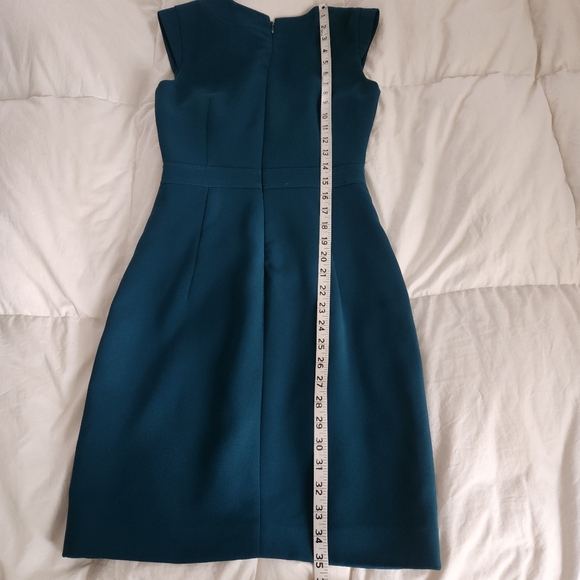 J. Crew Dress Teal Green Size 000 Sheath Dress Dark Teal Green - Picture 8 of 8
